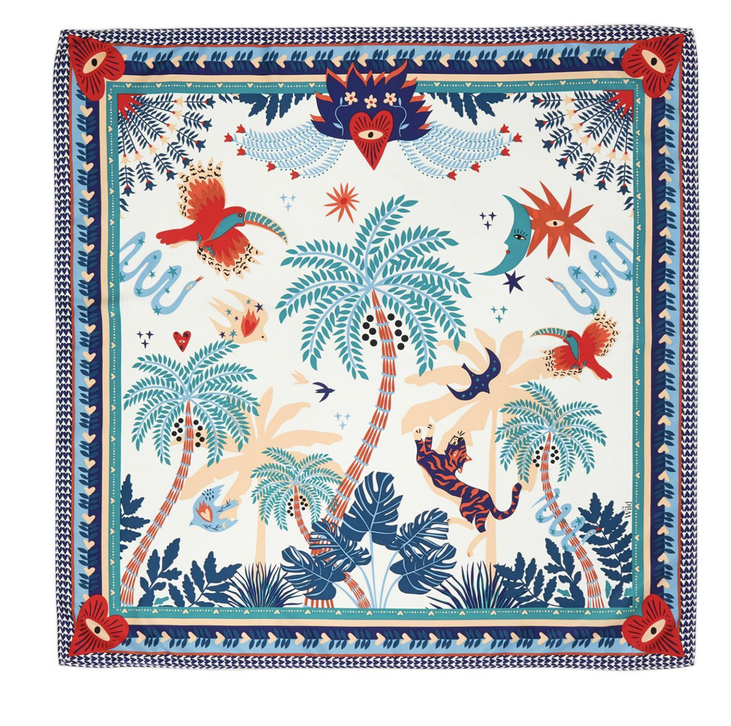 Ciao Amore Blue Square Scarf