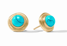 Load image into Gallery viewer, Wave Stone Stud
