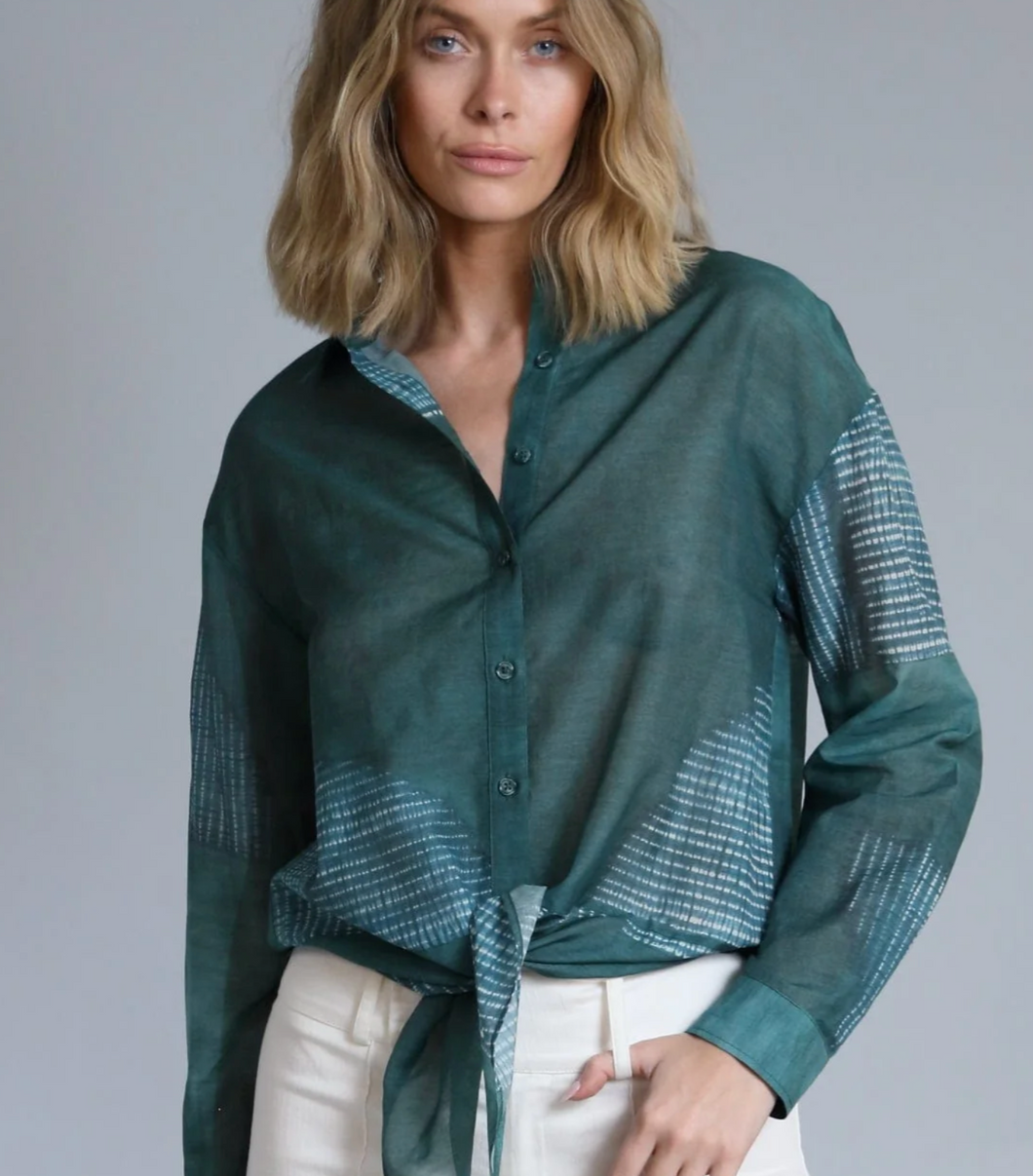Matrix Voile Tie-front Shirt