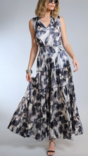 Load image into Gallery viewer, Denim Flower Tiered Maxi
