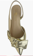 Load image into Gallery viewer, Kaleigh Bow Heel in Gold
