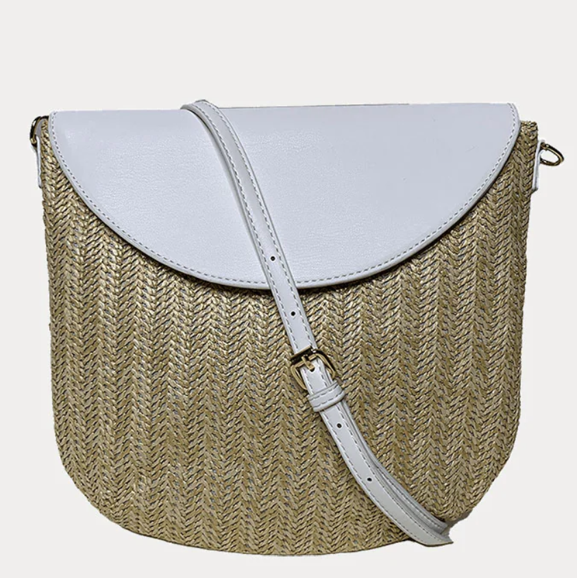 Camilla Crossbody Raffia Bag