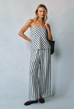 Load image into Gallery viewer, Bias Strapless Top in Saint Tropez Stripe

