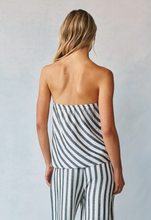 Load image into Gallery viewer, Bias Strapless Top in Saint Tropez Stripe
