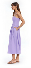 Load image into Gallery viewer, Hallie Pleated Cotton Day Dress
