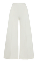 Load image into Gallery viewer, Off-White Ponte Knit Wide Leg Pant
