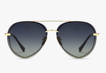 Load image into Gallery viewer, Lenox Aviator Sunglasses in Gold, Black , Grey Polarized
