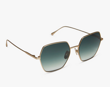Load image into Gallery viewer, Harlow Hexagon Sunglasses in Matte Gold
