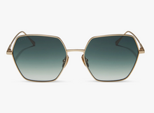 Load image into Gallery viewer, Harlow Hexagon Sunglasses in Matte Gold
