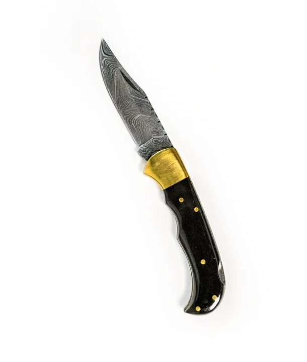 Bone Daddy Damascus Folding Skinner