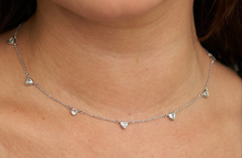 Load image into Gallery viewer, Silver CZ Drop Necklace
