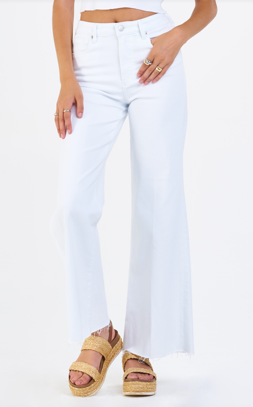 Fiona Wide Leg in White White