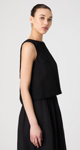 Load image into Gallery viewer, Birdie Linen Shell Top in Black
