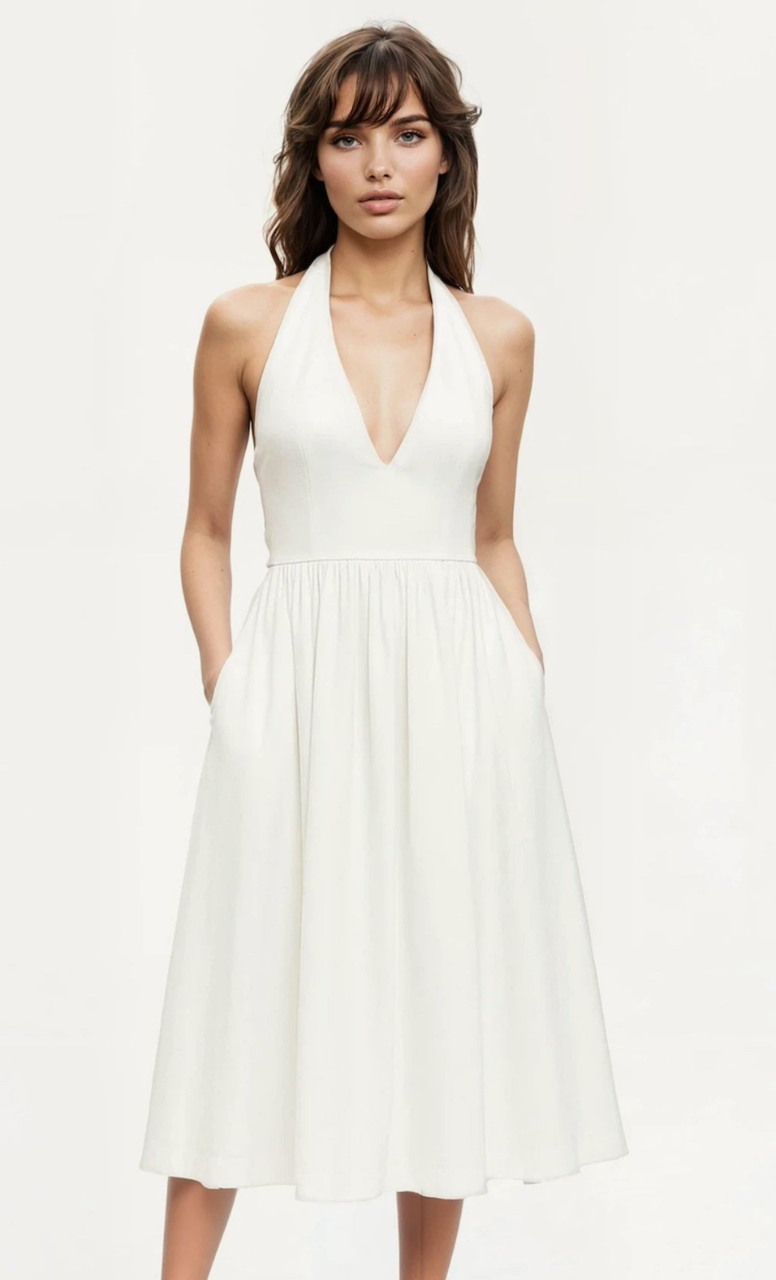 Justine Halter Neck Midi Dress