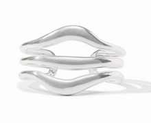 Load image into Gallery viewer, Wave Cuff in Silver

