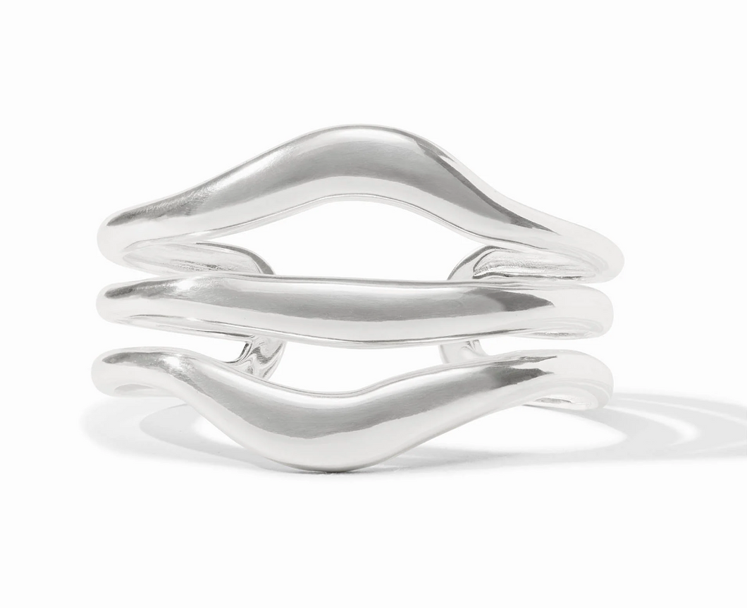 Wave Cuff in Silver