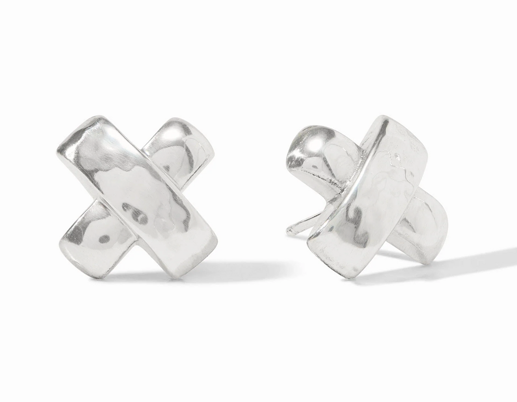 Catalina X Studs in Silver