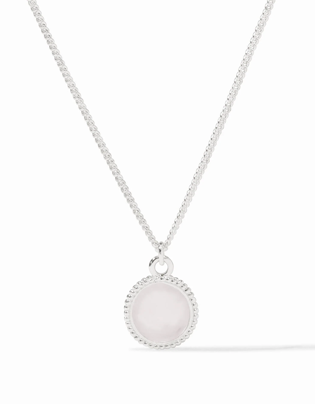 Fleur-de-Lis Solitaire Necklace in Silver
