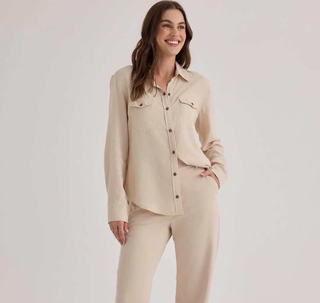 Western Shirt in Moon stone