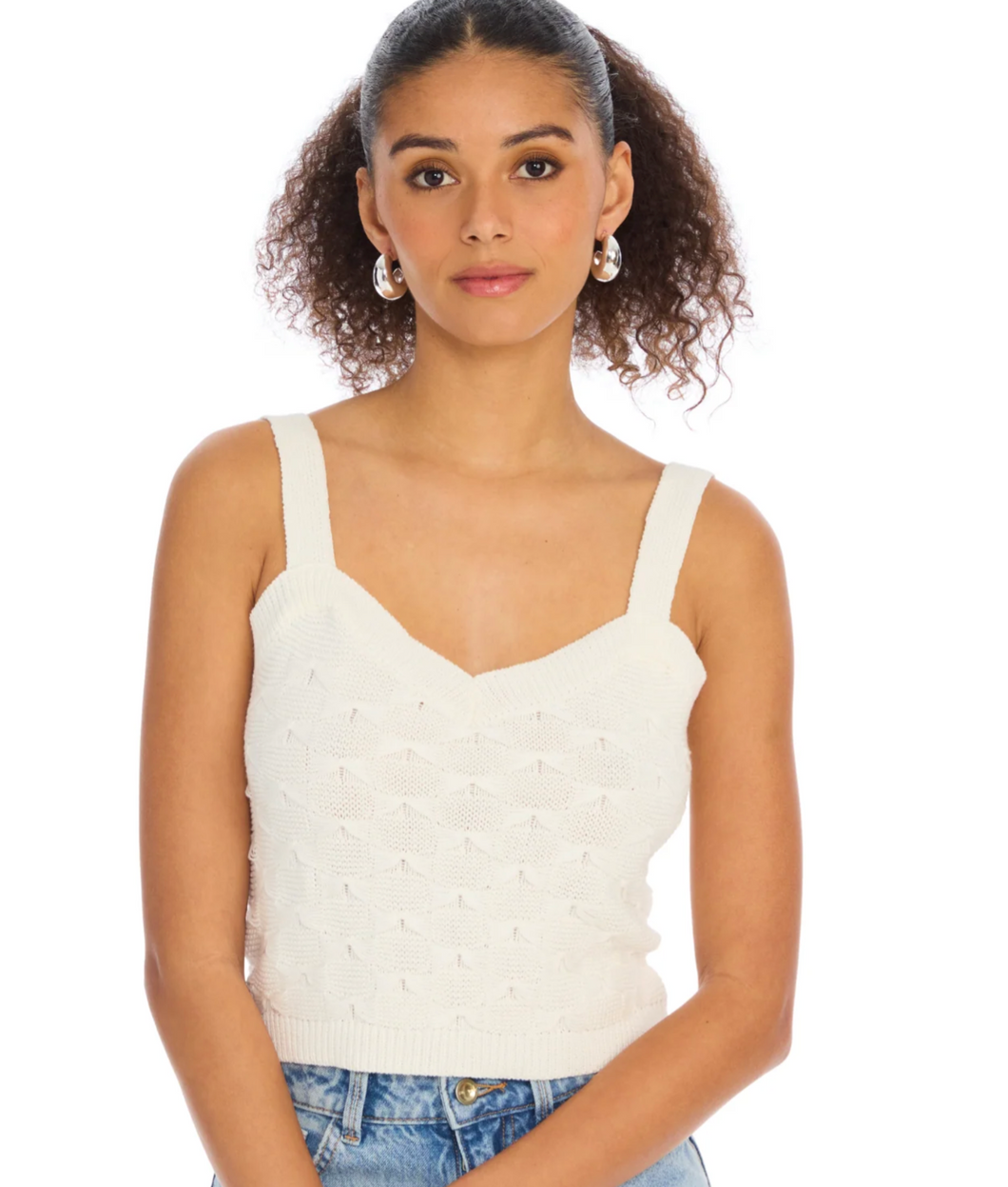 Sweetheart Tank in Off White