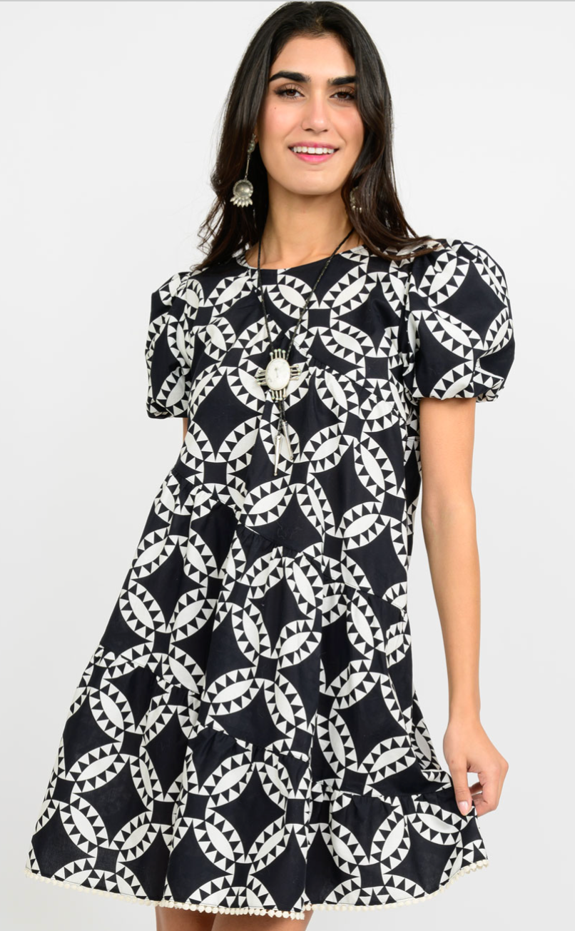 Black and White Swing Dress