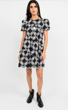 Load image into Gallery viewer, Black and White Swing Dress
