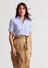Load image into Gallery viewer, The Short Sleeve Shirt Blue &amp; White Stripe
