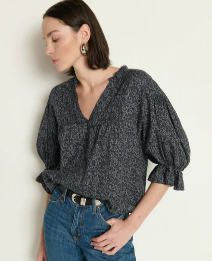 Scarlet Pintuck Top