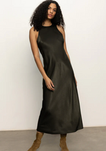 Load image into Gallery viewer, Everyday Satin Dress in Black Olive
