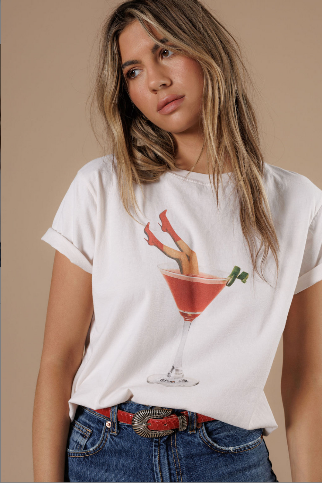 Martini Legs Boyfriend Tee