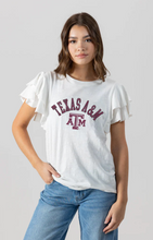 Load image into Gallery viewer, Texas A&amp;M Flutter Sleeve Top
