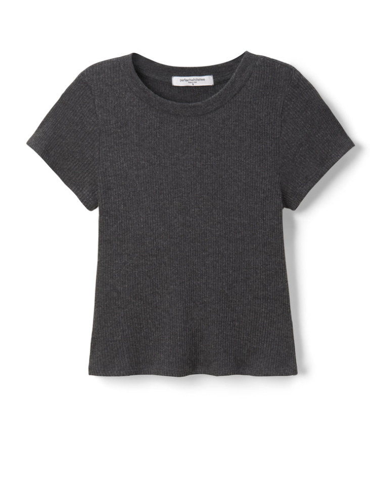 Sweater Rib Short Sleeve Crew Neck