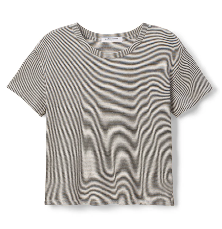 Harley Tee in Black & White Stripe