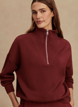 Load image into Gallery viewer, Hawley Half-Zip in New Maroon
