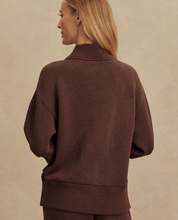 Load image into Gallery viewer, Sally Half-Zip Sweat in Coffee Bean Marl
