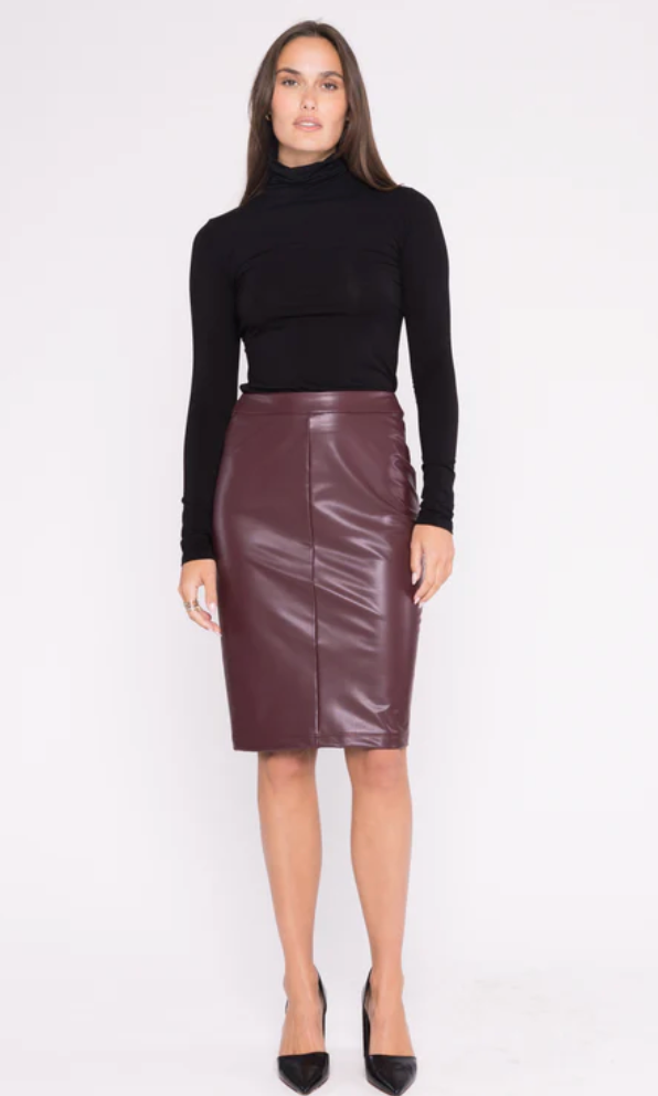 Vegan Leather Pencil Skirt