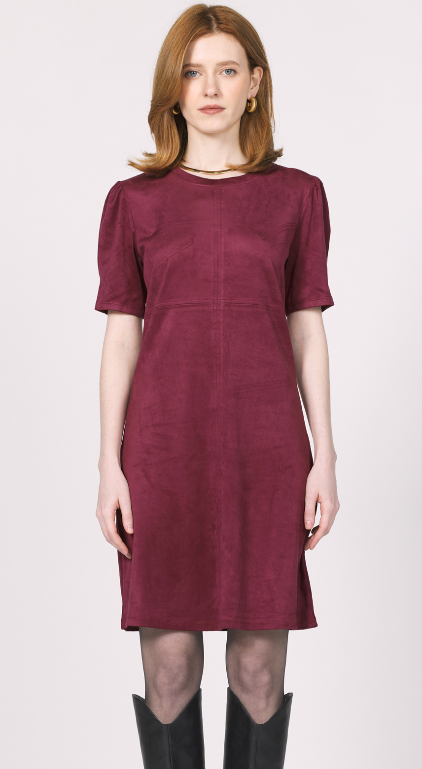 Demi Dress in Bordeaux