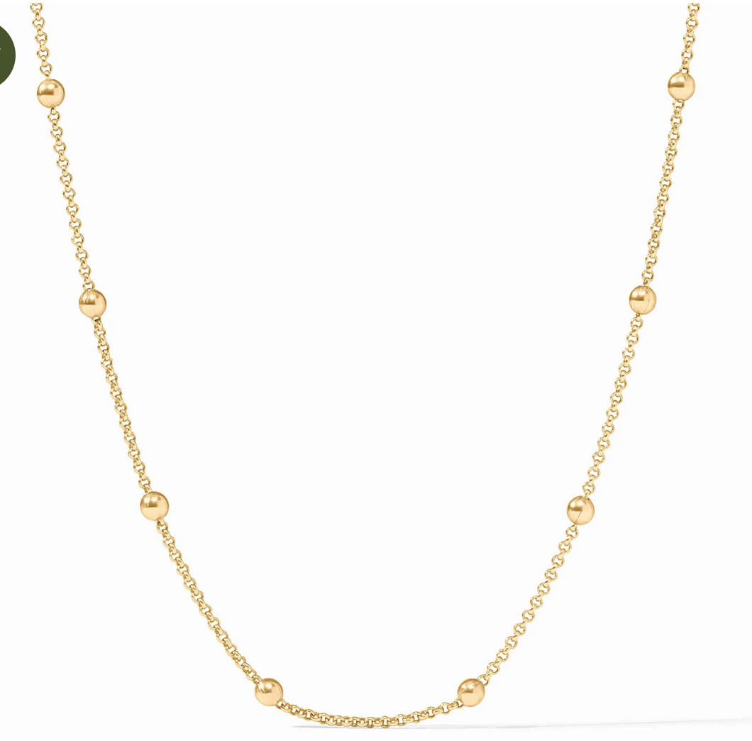 Solara Delicate Station Necklace Gold 24