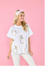 Load image into Gallery viewer, Bride Sparkle Top with Rings

