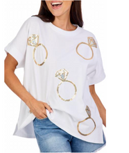 Load image into Gallery viewer, Bride Sparkle Top with Rings

