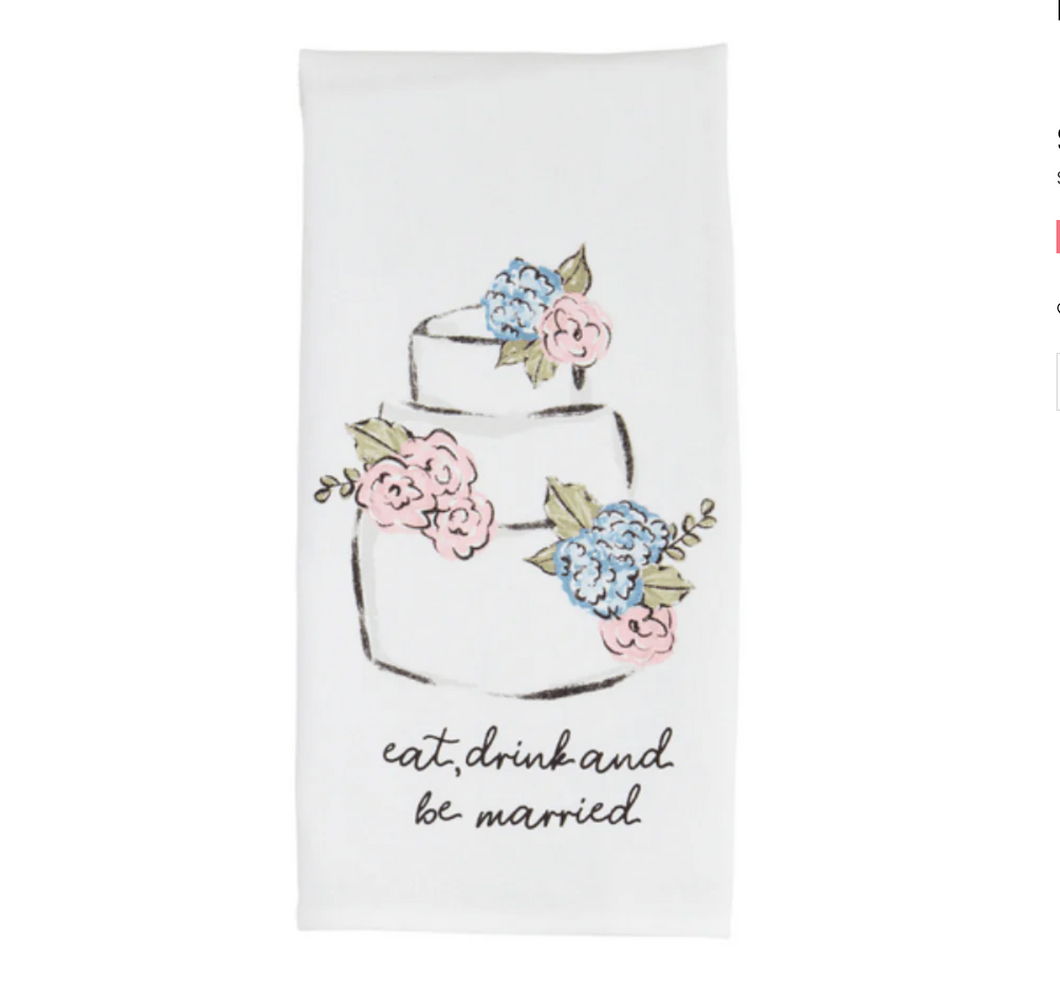 Eat Drink & Be Married Hand Towel