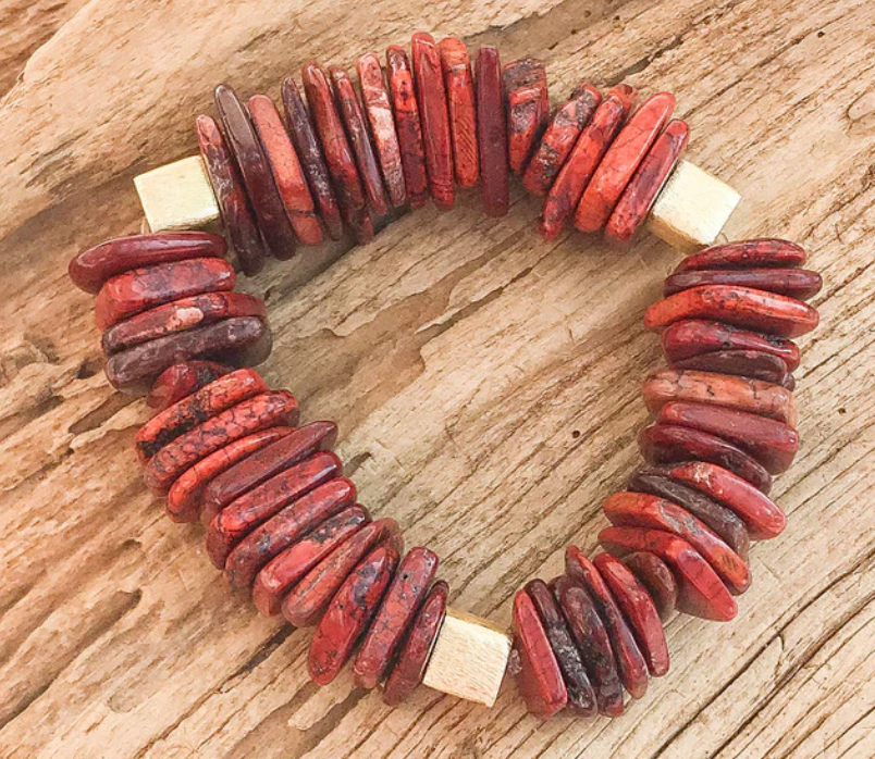 Chip Colorblock Bracelet in Brick