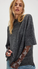 Load image into Gallery viewer, Margot Sweater Tee in Charcoal Heather

