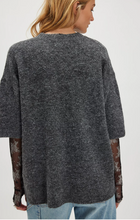 Load image into Gallery viewer, Margot Sweater Tee in Charcoal Heather

