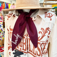 Load image into Gallery viewer, Howdy Embroidered Ascot Scarf
