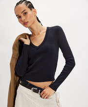 Load image into Gallery viewer, Neria Long Sleeve Top in Black
