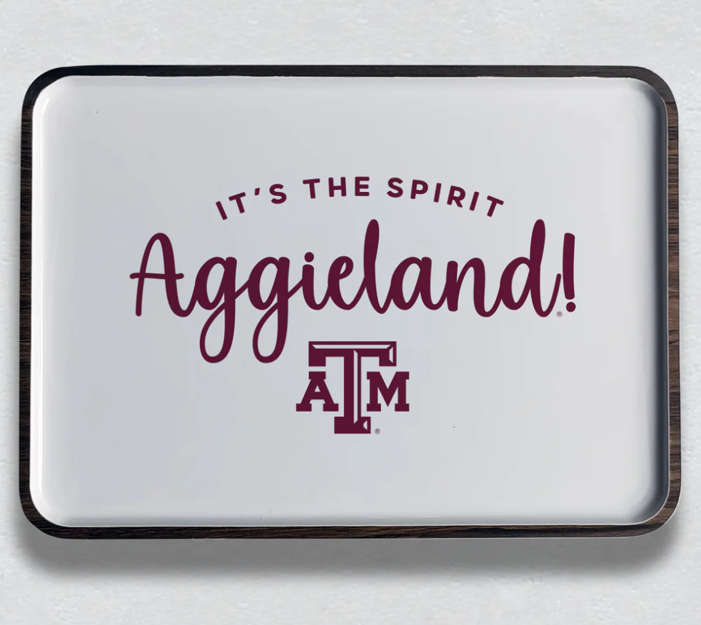 Texas A&M Spirit Mango Wood Tray
