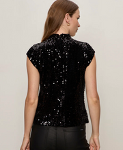 Load image into Gallery viewer, Funnel Neck Sequin Top
