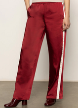 Load image into Gallery viewer, Satin Track Pant in Crimson
