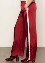 Load image into Gallery viewer, Satin Track Pant in Crimson
